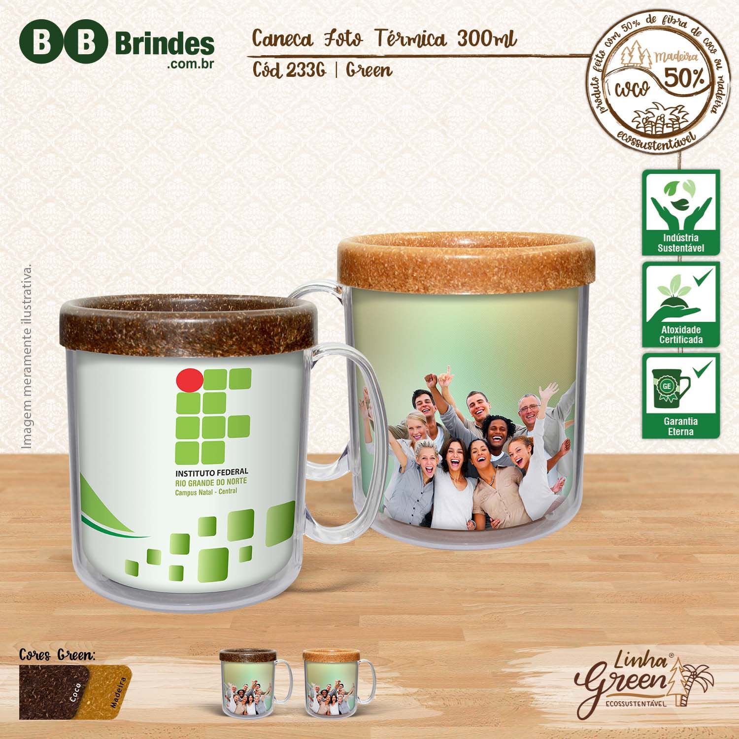 Imagem de Caneca Foto Térmica Green 300ml