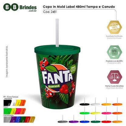 Imagem de Copo Promocional in Mold Label 480ml Tampa Slim