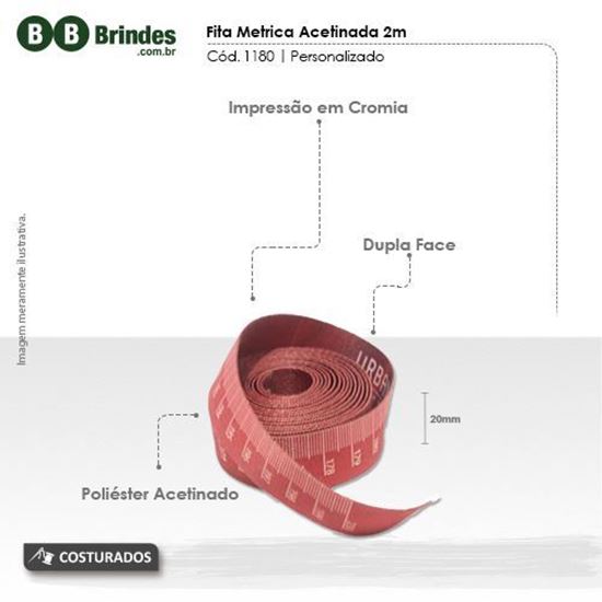 Imagem de Fita métrica acetinada 2m