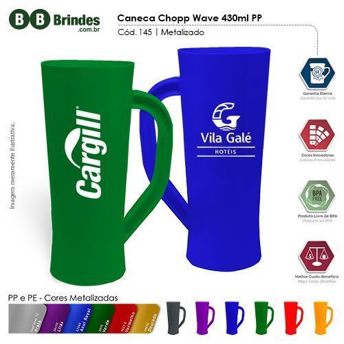 Imagem de Caneca Chopp Wave PP 430ml