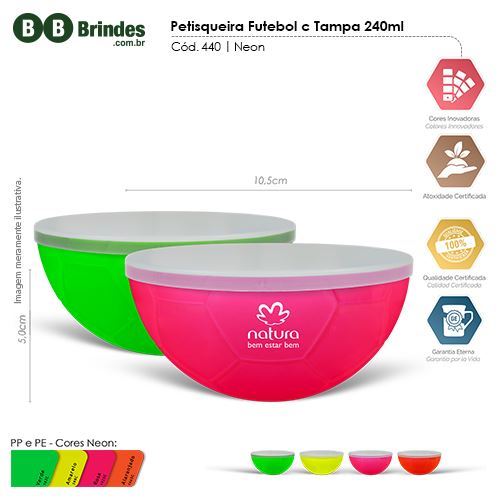 Imagem de Petisqueira Futebol 240ml com tampa