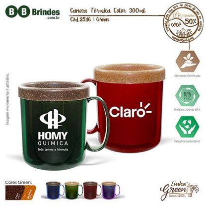 Imagem de Caneca Térmica Color 300ml Green