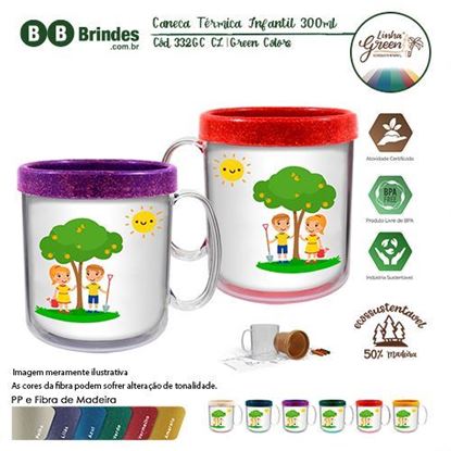 Imagem de Caneca Térmica Infantil Green Colors 300ml CL