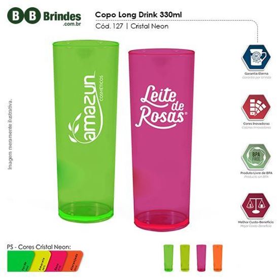 Imagem de Copo Long Drink Cristal 330ml PS