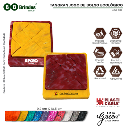 TANGRAN - JOGO DE BOLSO ECOLÓGICO - PLASTICARIA 