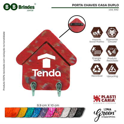 Porta Chaves CASA duplo ECOLÓGICO - PLASTICARIA