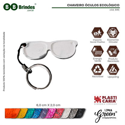 CHAVEIRO ÓCULOS DINIZ ECOLÓGICO PLASTICARIA