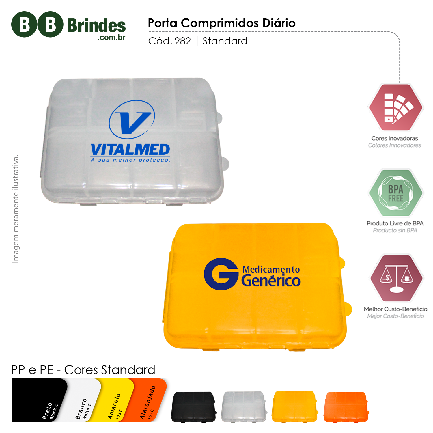 Porta comprimido PLUS duplo semanal/diário