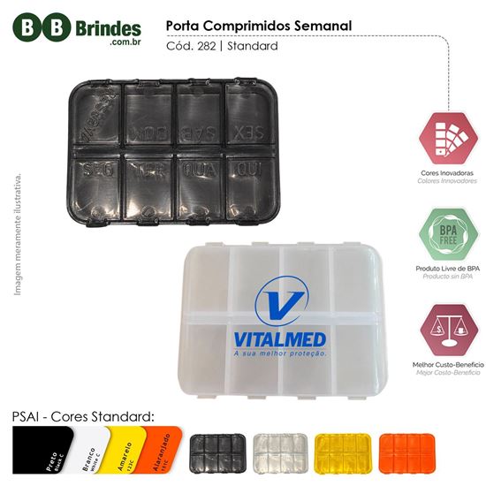 Porta comprimido PLUS semanal
